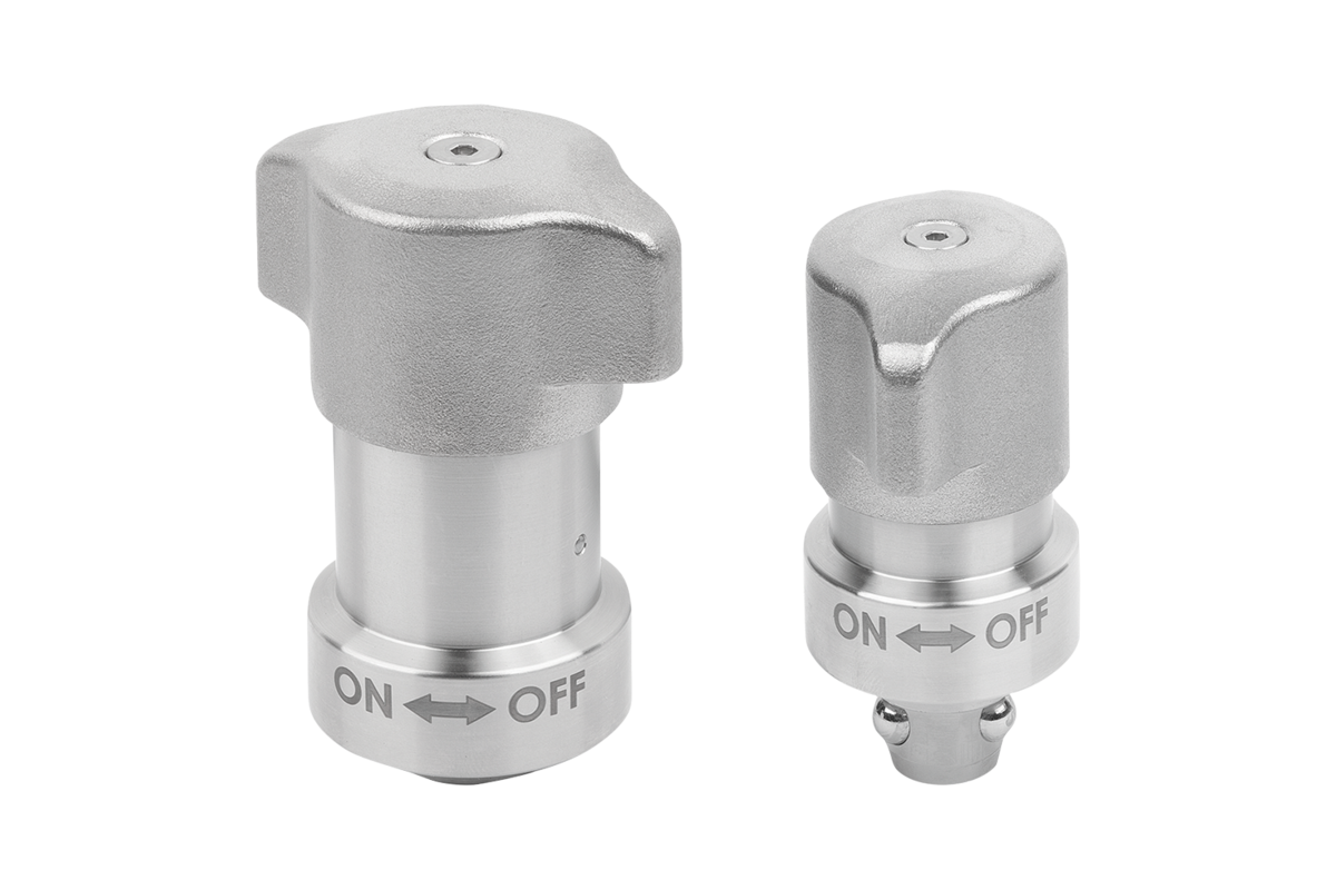 Ball lock pins, stainless steel, retractable, heavy-duty version with stainless 