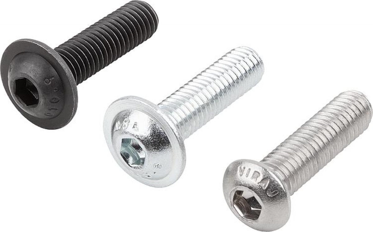 Button head screws, EN ISO 7380
