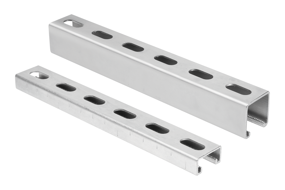 C-profile mounting rails System 41, with holes