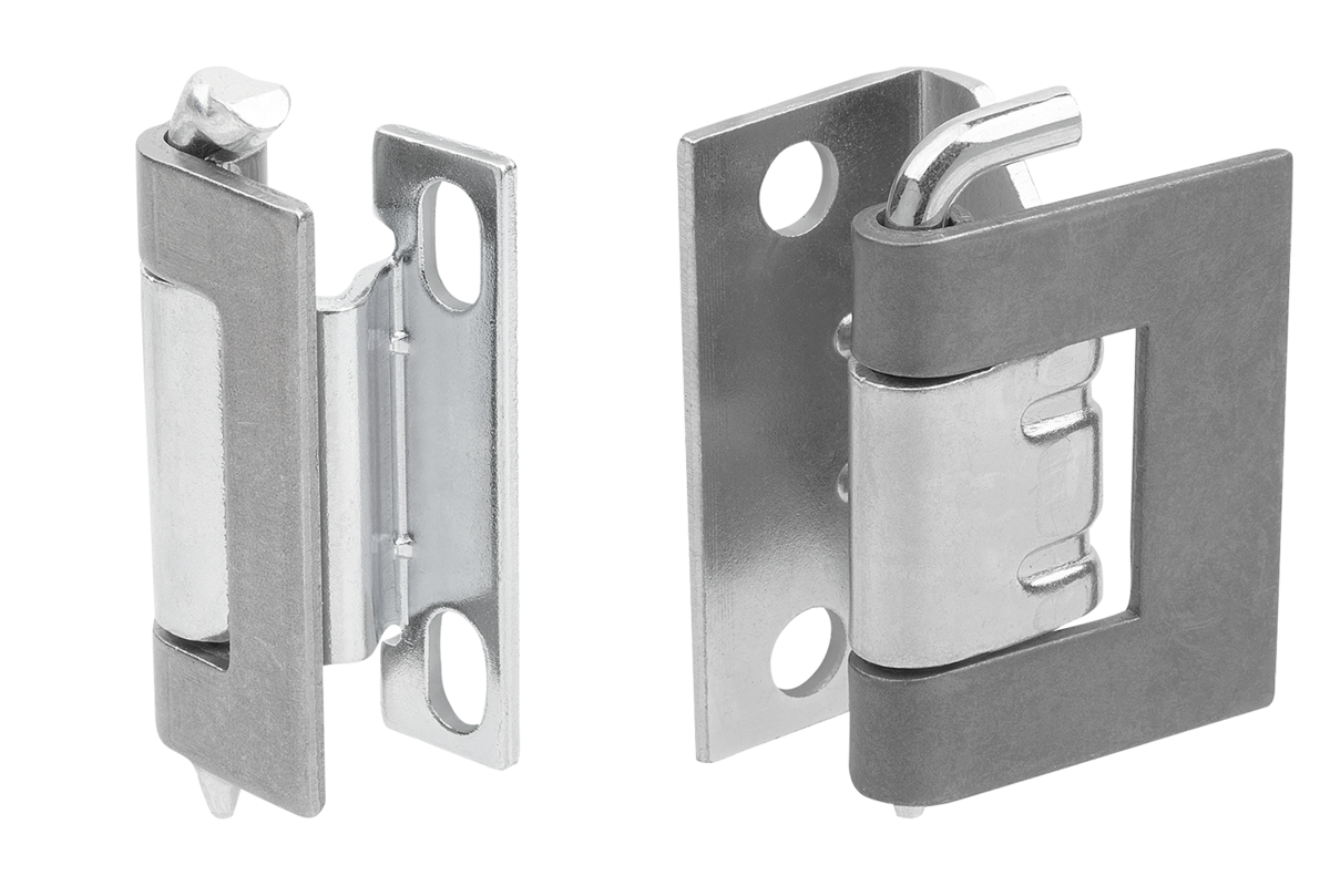 Concealed hinges steel or stainless steel, folded edge up to 24 mm