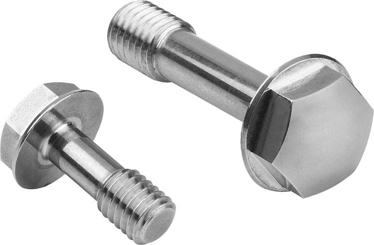 Hexagon bolts with narrow shaft in Hygienic DESIGN