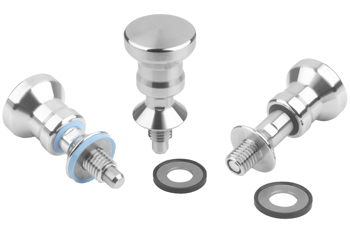 Indexing plungers, stainless steel for Hygienic USIT®