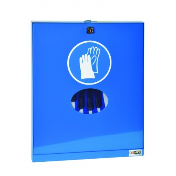 Lacquered steel glove dispenser for gas stations