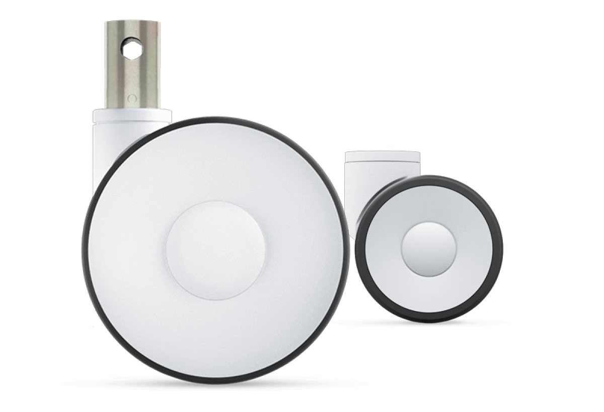 Linea synthetic caster with a clean design for industry