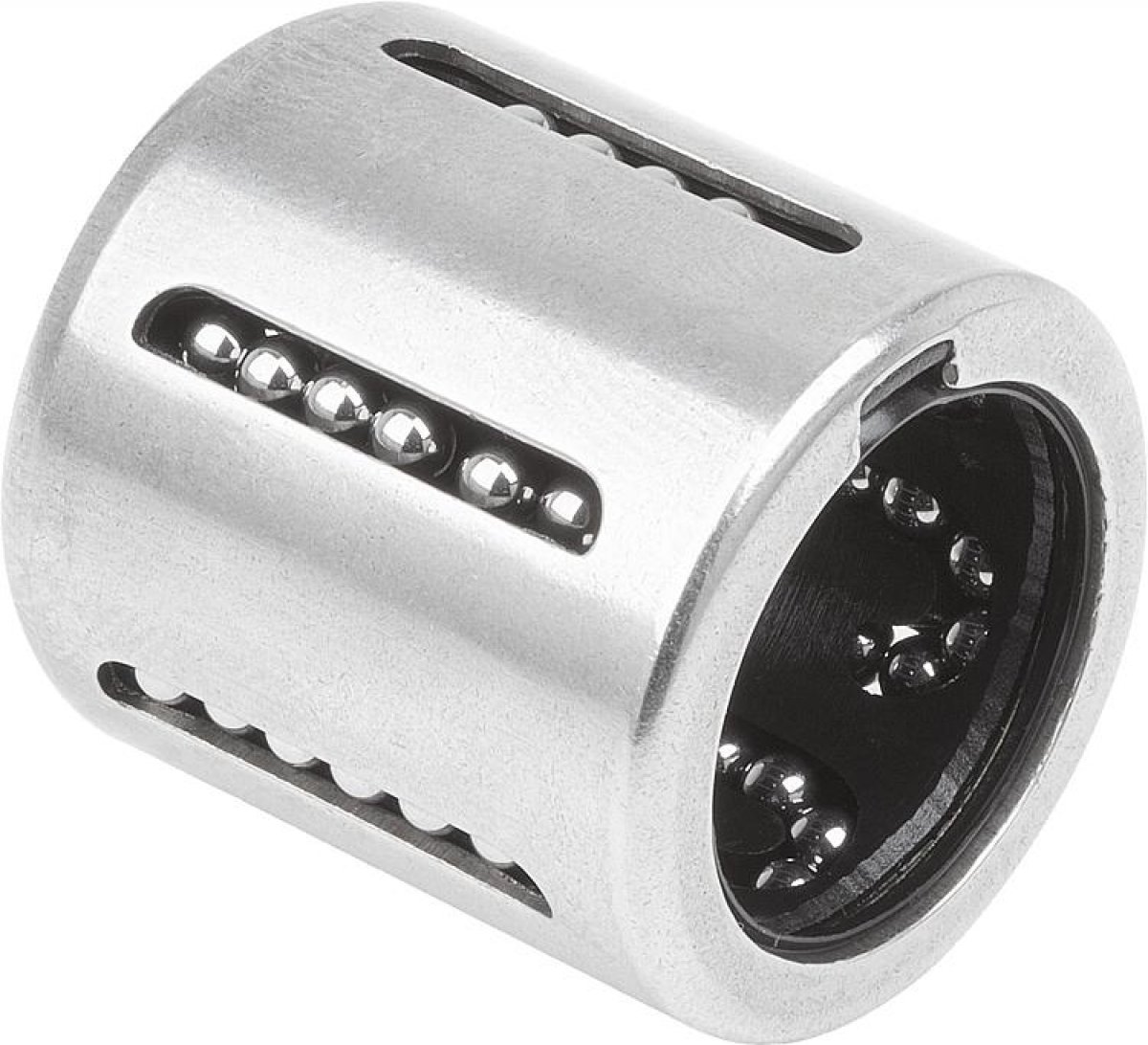 Linear ball bearing, steel, compact