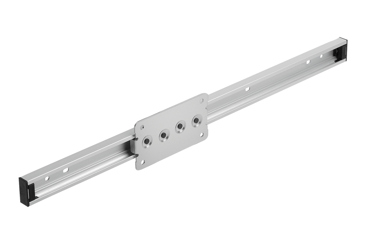 Linear guide system, aluminium, with roller guide carriage