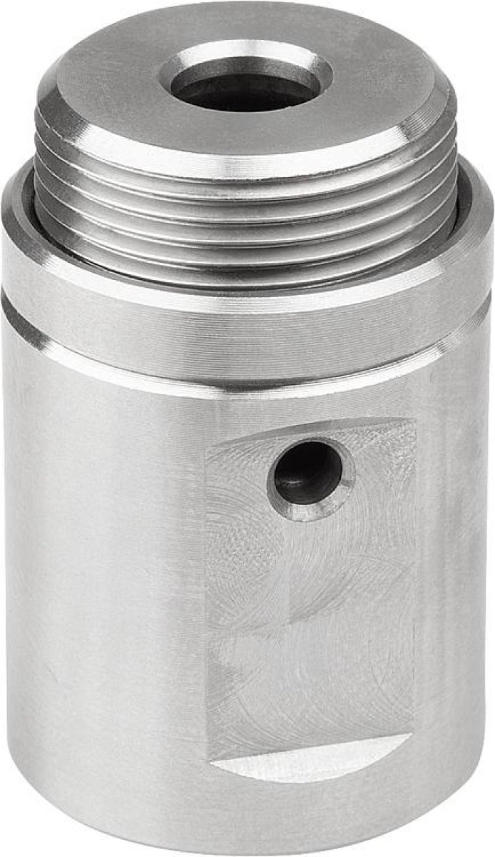 Locating adapters, cylindrical, stainless steel, pneumatic