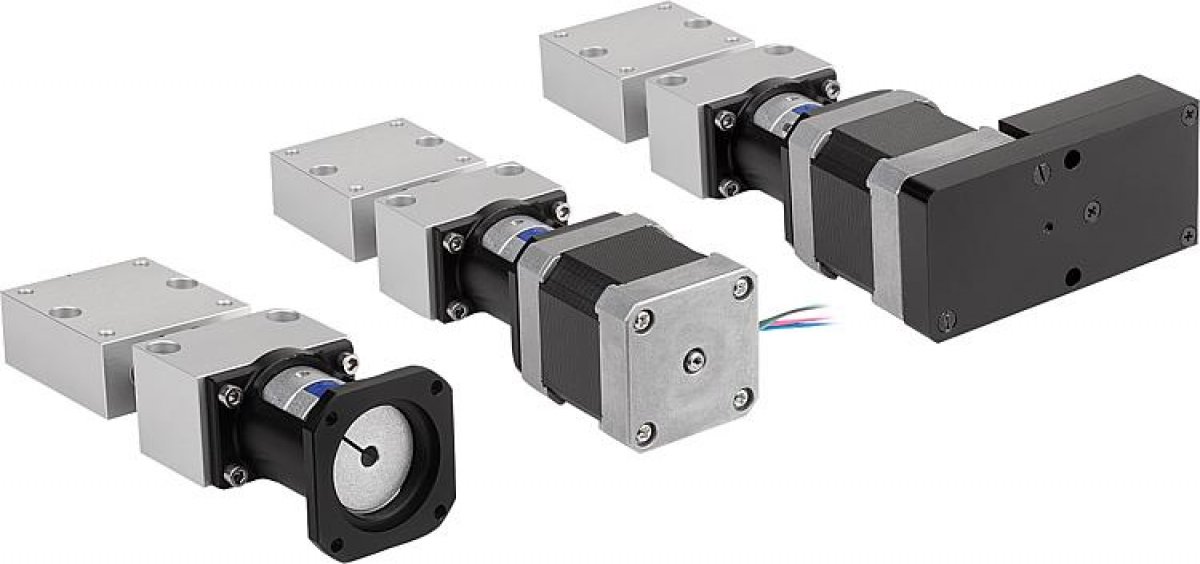 Positioning stages short with coaxial electric drive