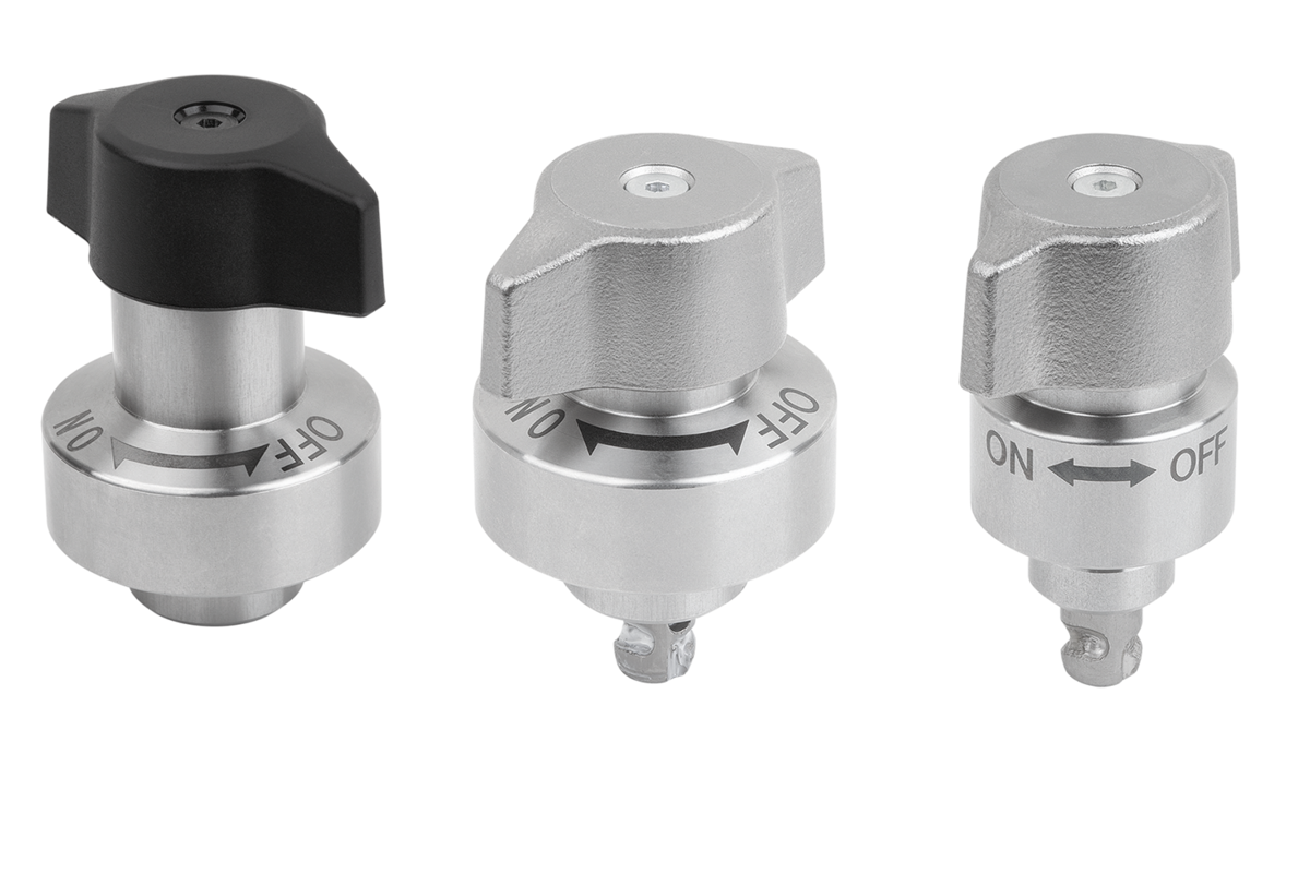 Quarter-turn clamp locks, stainless steel, retractable, twist knob plastic or st