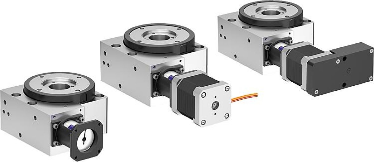 Rotary stages with coaxial electric drive