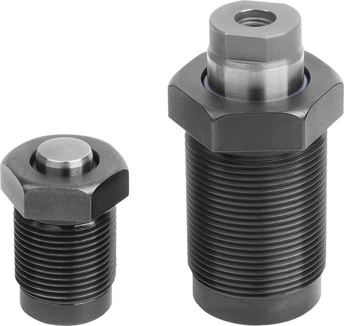 Screw-in hydraulic cylinder single-acting with spring return