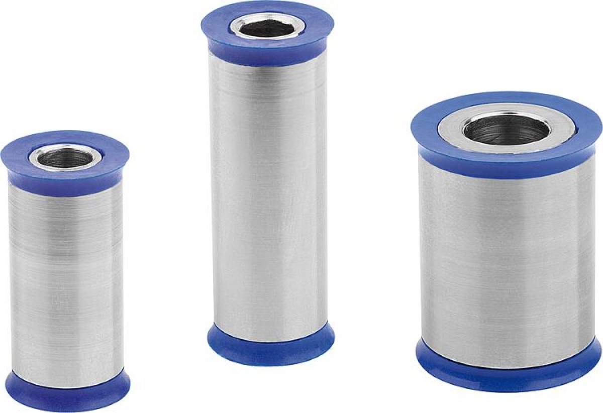 Spacer sleeve, stainless steel with seal washer in Hygienic DESIGN
