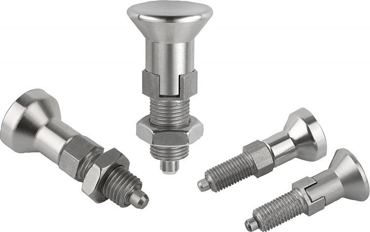Stainless steel indexing plungers