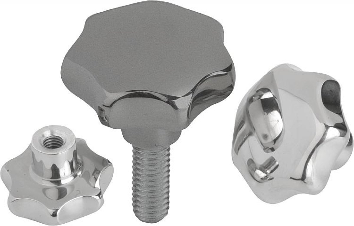 Star grips stainless steel, similar to DIN 6336
