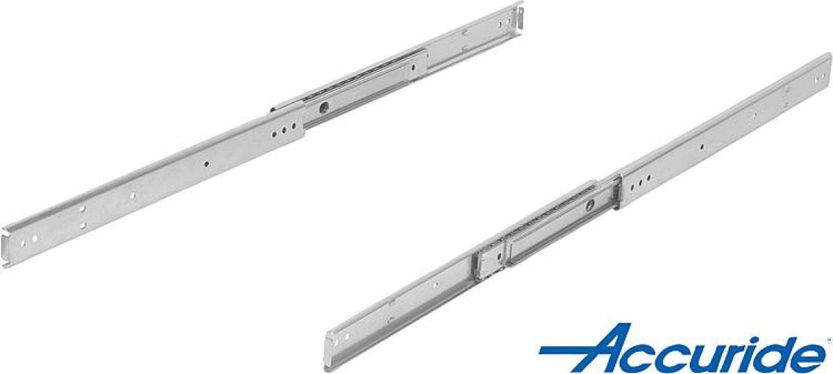 Telescopic slides, steel for side mounting
