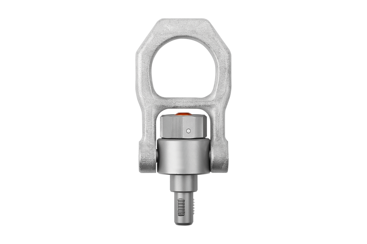 Threaded hoist pin, self-locking