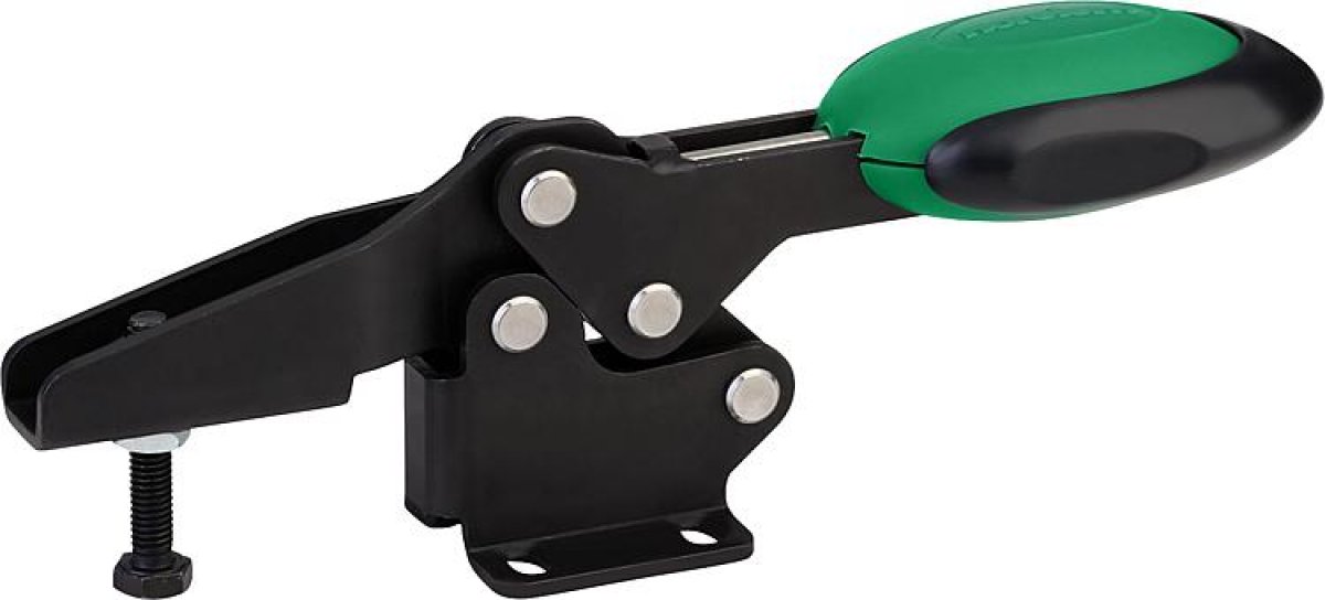 Toggle clamps horizontal with safety interlock 