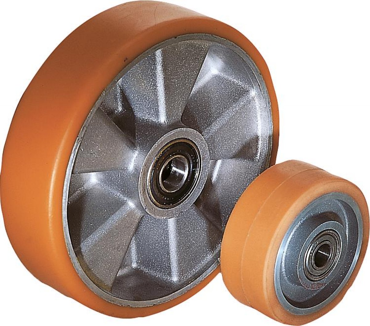 Wheels aluminium rims with injection-moulded tread